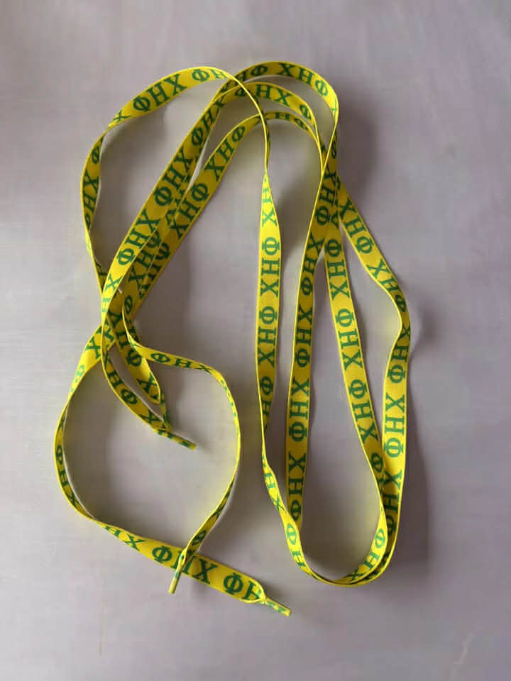Chi Eta Phi Shoe Lace Green or Yellow