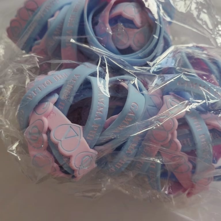 Gamma Phi Delta Love Heart Silcon Bracelet