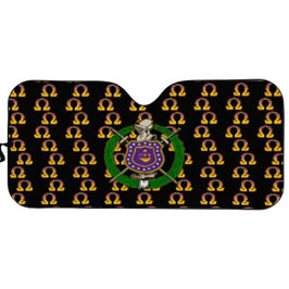 Que Omega PSI PHI Car Windshield Sun Shade Visor Style-1