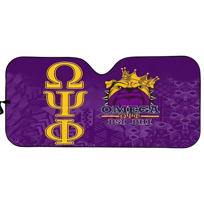 Que Omega PSI PHI Car Windshield Sun Shade Visor Style-2