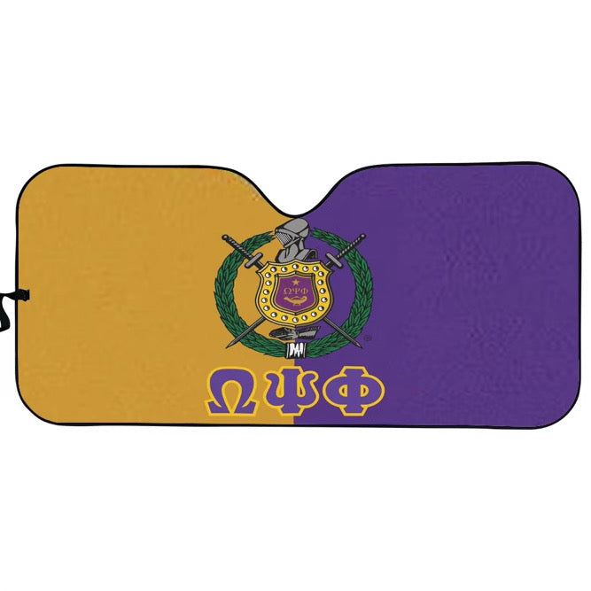 Que Omega PSI PHI Car Windshield Sun Shade Visor Style-3 Custom Made