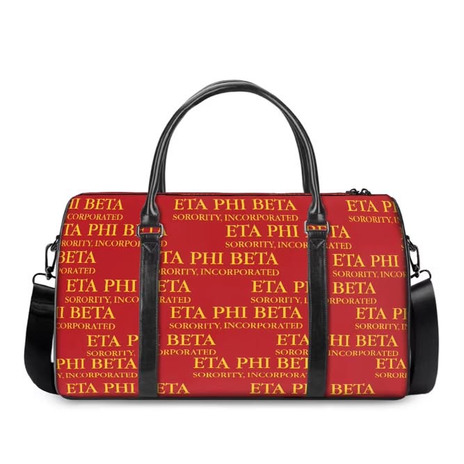 Eta Phi Beta Duffle Traveling Bag. Style 11 Ships in Three Weeks or less. Pre order
