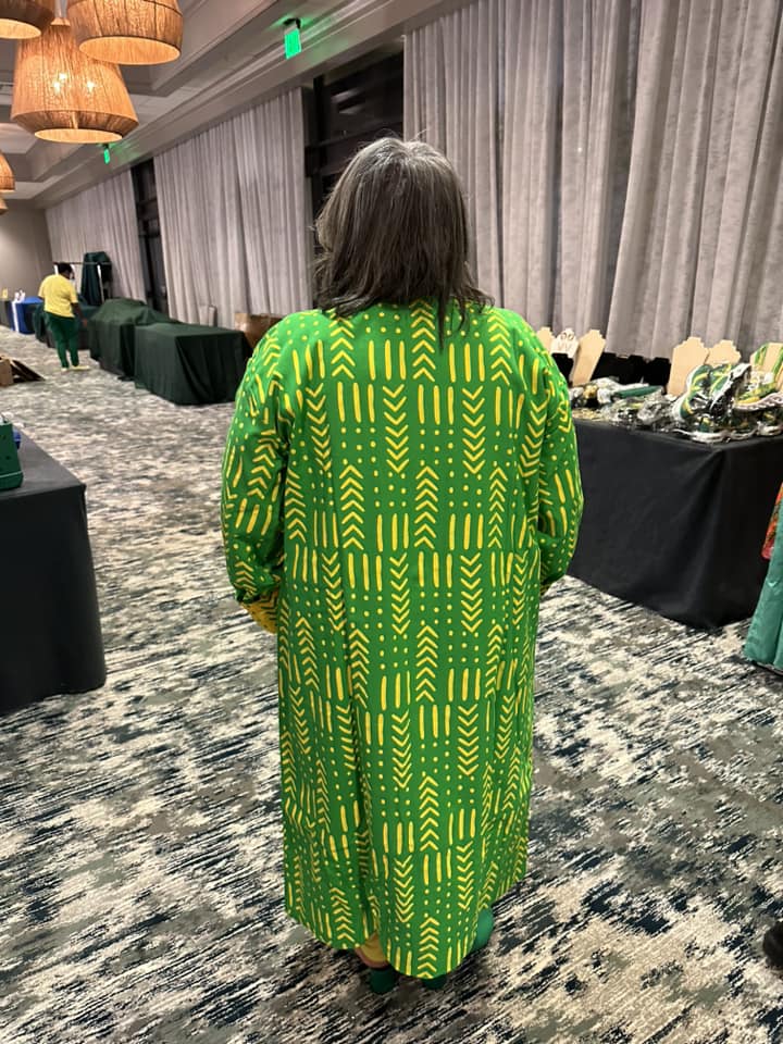 Best Seller Yellow and Green Reversible Jacket Long Chi Eta Phi