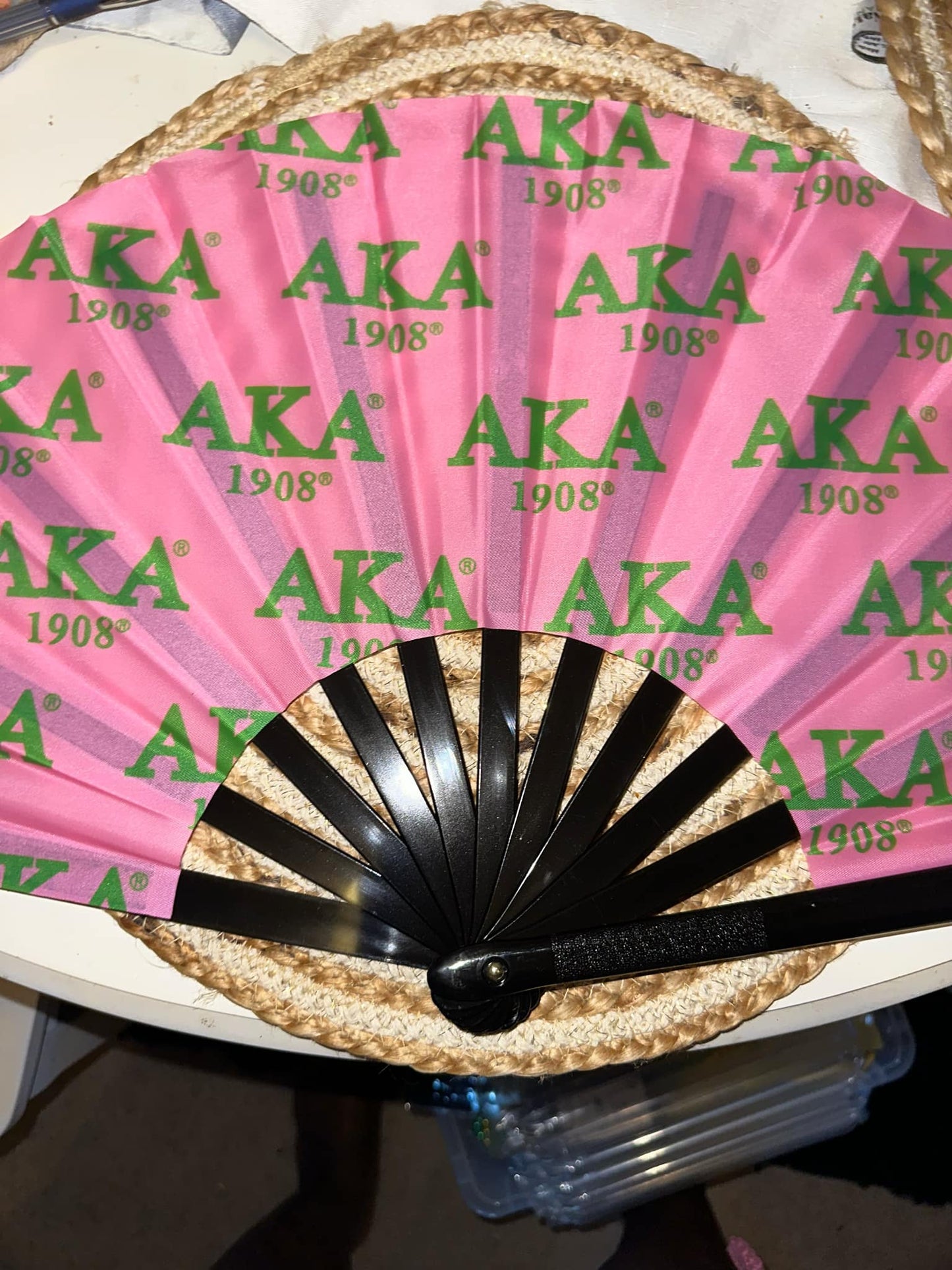 Stock Loud Noise Pink AKA Large Clack Fan Sorority Folding Clack Handheld Fan Sports Hand Fans
