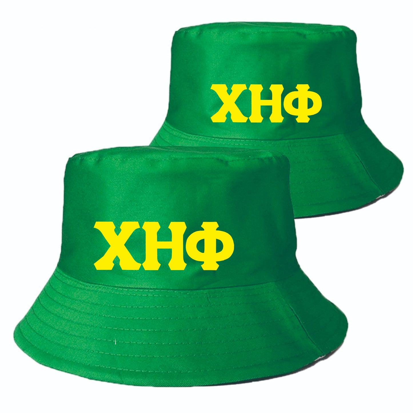 Chi Eta Phi Sorority Green Embroidered Bucket Hat
