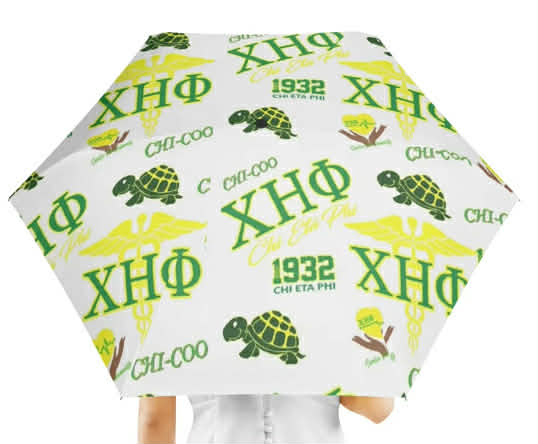 Chi Eta Phi Greek Letters Compact Umbrella: Sleek & Reliable Protection