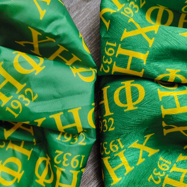 Chi Eta Phi High Quality Lined Large Silk Hair Bonnet Yellow-Green