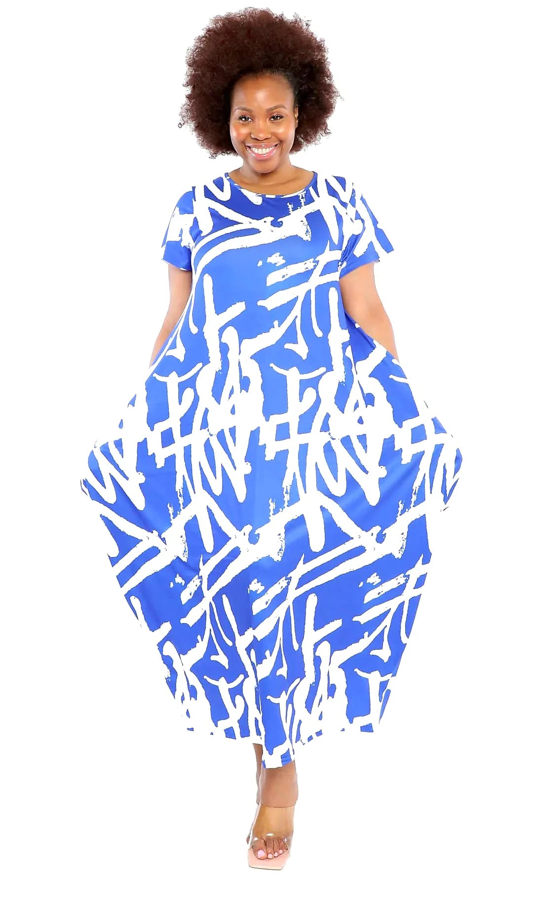 Woman Bubble Dress Blue