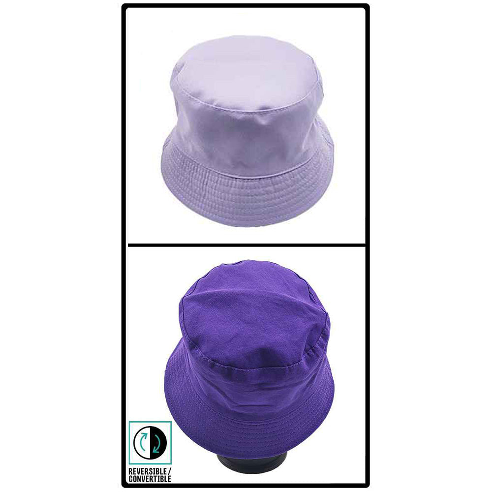 Reversible Solid Bucket Hat Purple