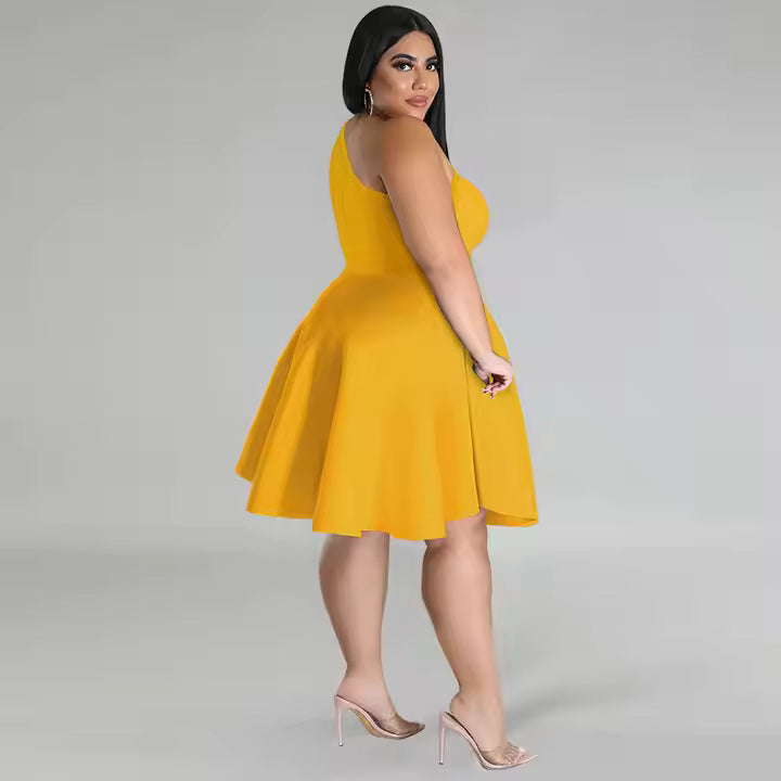 2025 Popular Women Summer Clothing Casual Solid Color Loose Sleeveless A-line Dress