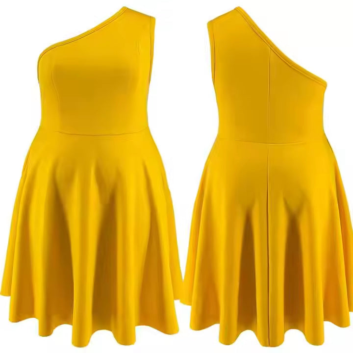 2025 Popular Women Summer Clothing Casual Solid Color Loose Sleeveless A-line Dress