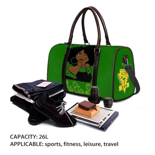 Chi Eta Phi Duffle Bag Green High Quality