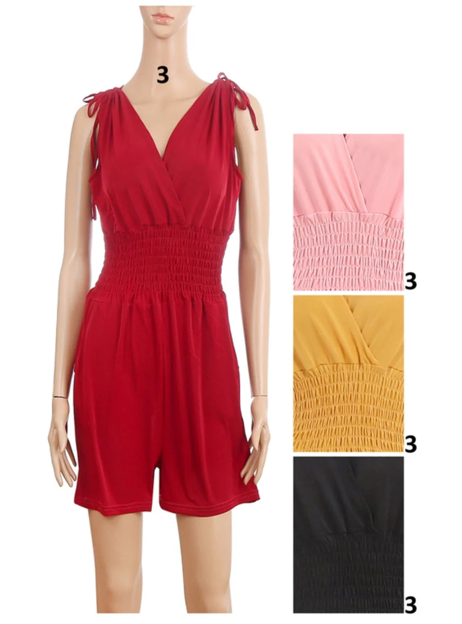 Ladie's Solid Short Jumper/Romper - JY3558
