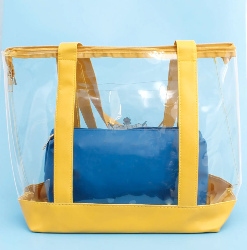 Tote Yellow Clear SGRHO Sorority Bag for Women