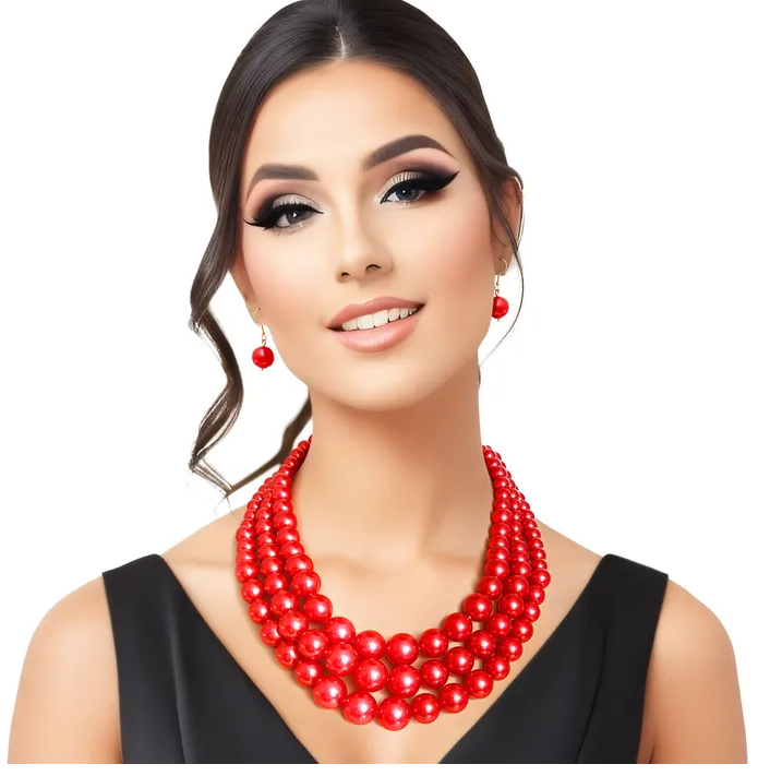 Red Pearl 3 Layer Set