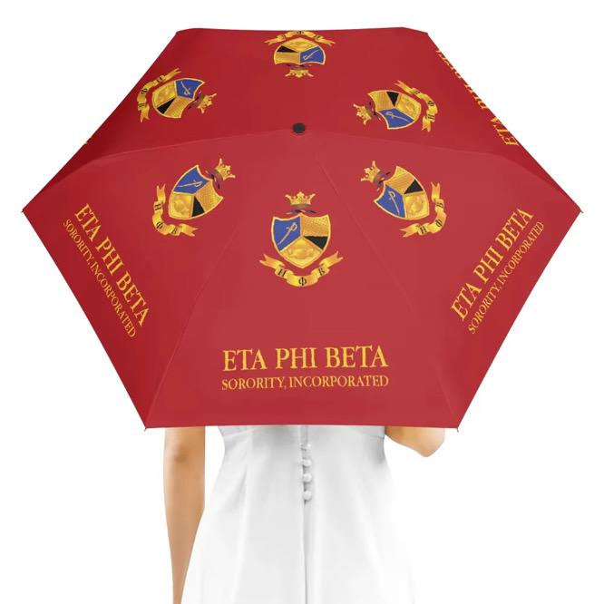 Eta Phi Beta Greek Letters Compact Umbrella: Sleek & Reliable Protection