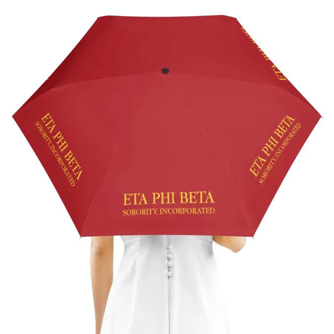 Eta Phi Beta Greek Letters Compact Umbrella: Sleek & Reliable Protection