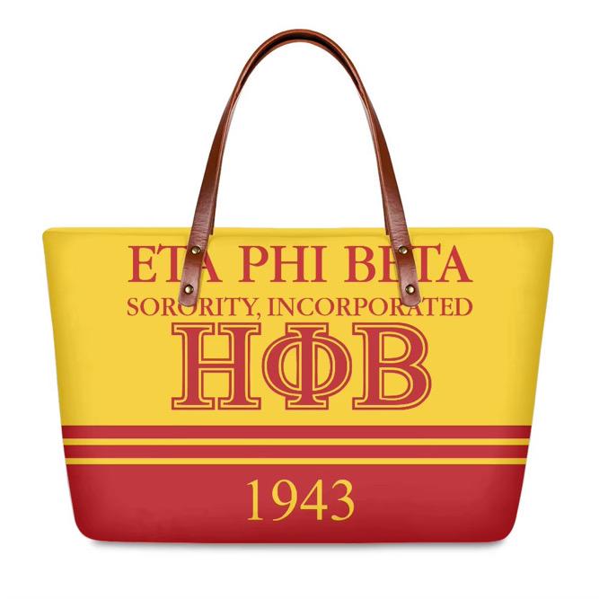 Eta Phi Beta Greek Letters Handbag