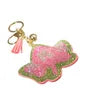 AKA Sorority Pink Ivy Padded Keychain