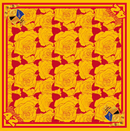 Eta Phi Beta High Quality Gold and Red Scarf Very Beautiful