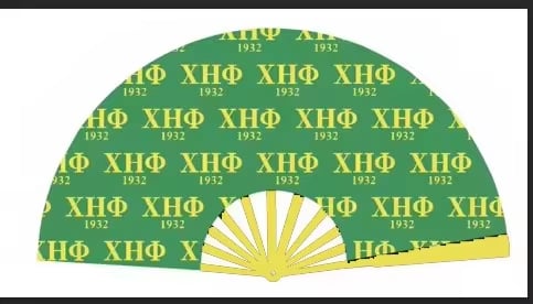 Green Chi Eta Phi Clacking Fans  Boots on the Ground