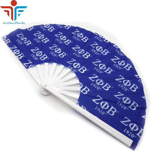 33cm Large ZPB Clack Fan Zeta Phi Beta Giant Clacking Hand Fans Boots on the Ground Dance Fan