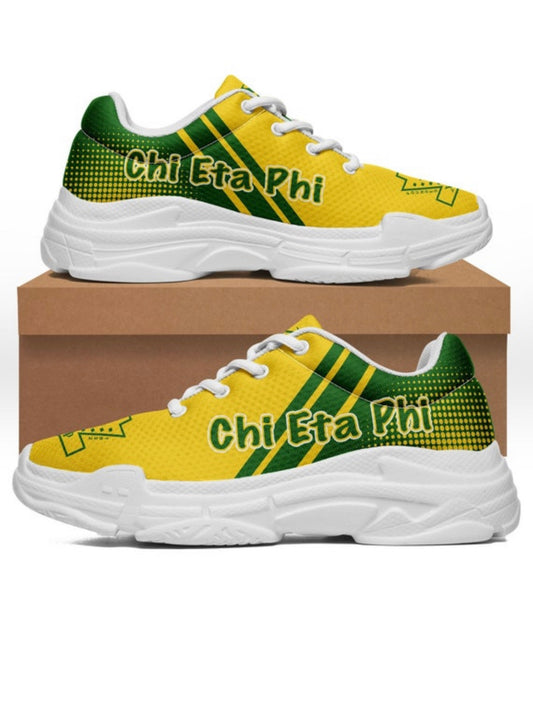 2024  Women's Chunky Sneakers Chi Eta Phi Sorority Women Platform Shoes Lace Up