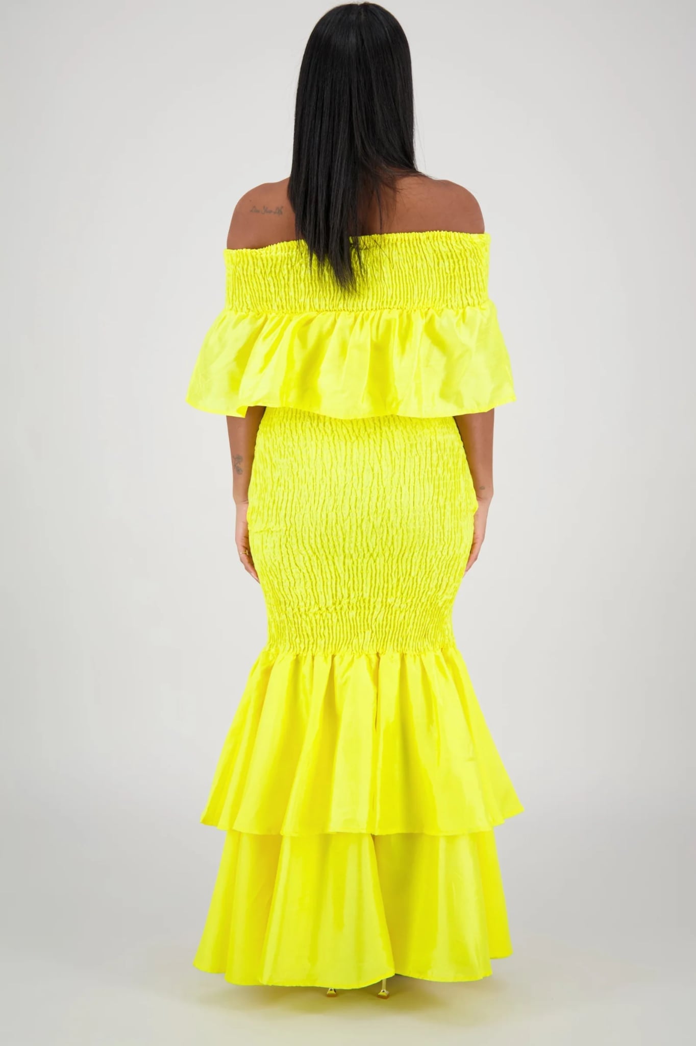 Yellow  Smock Mermaid Dress - Cotton