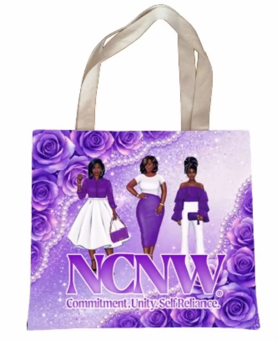 NCNW Sisterhood in Style Pearl & Rose Statement Tote Bag