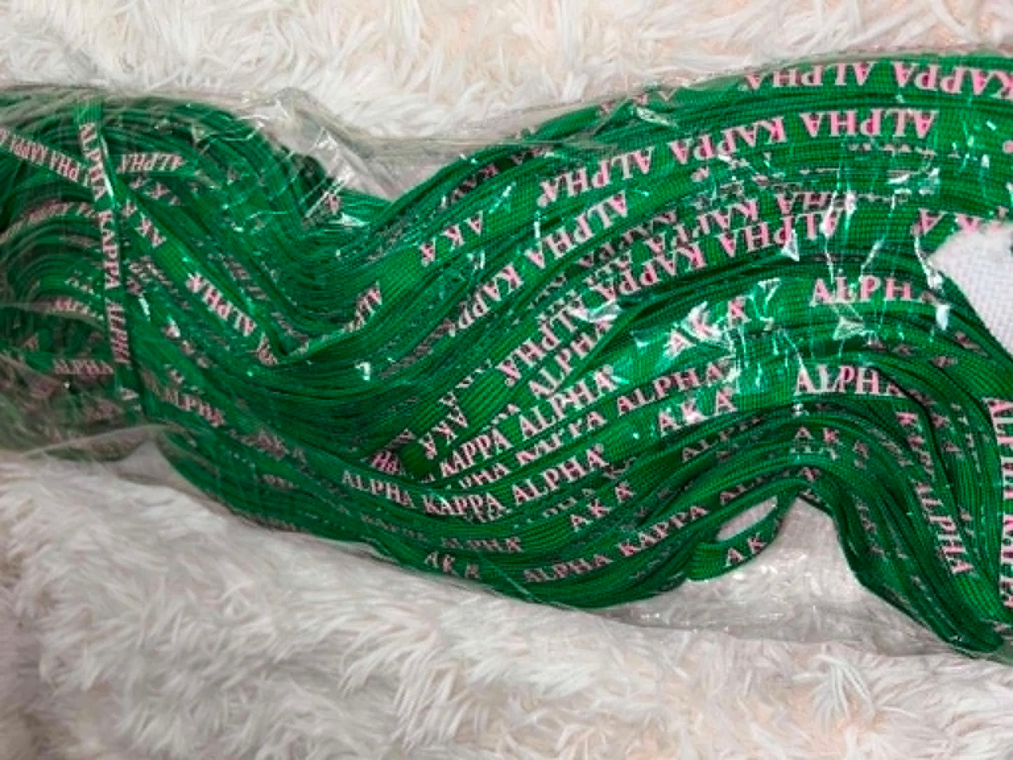 Alpha Kappa Alpha Premium Sneaker Shoe Laces  a pair