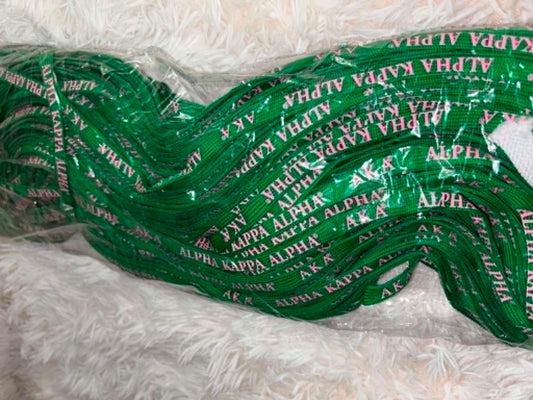 Alpha Kappa Alpha Premium Sneaker Shoe Laces  a pair