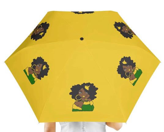 Chi Eta Phi Greek QUEEN  Compact Umbrella: Sleek & Reliable Protection