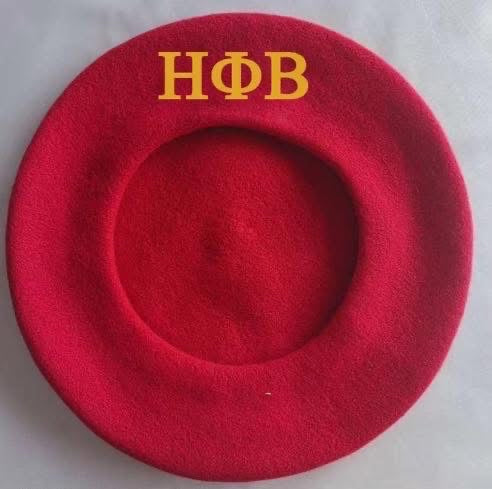 Eta Phi Beta  Red  100% Wool  Beret