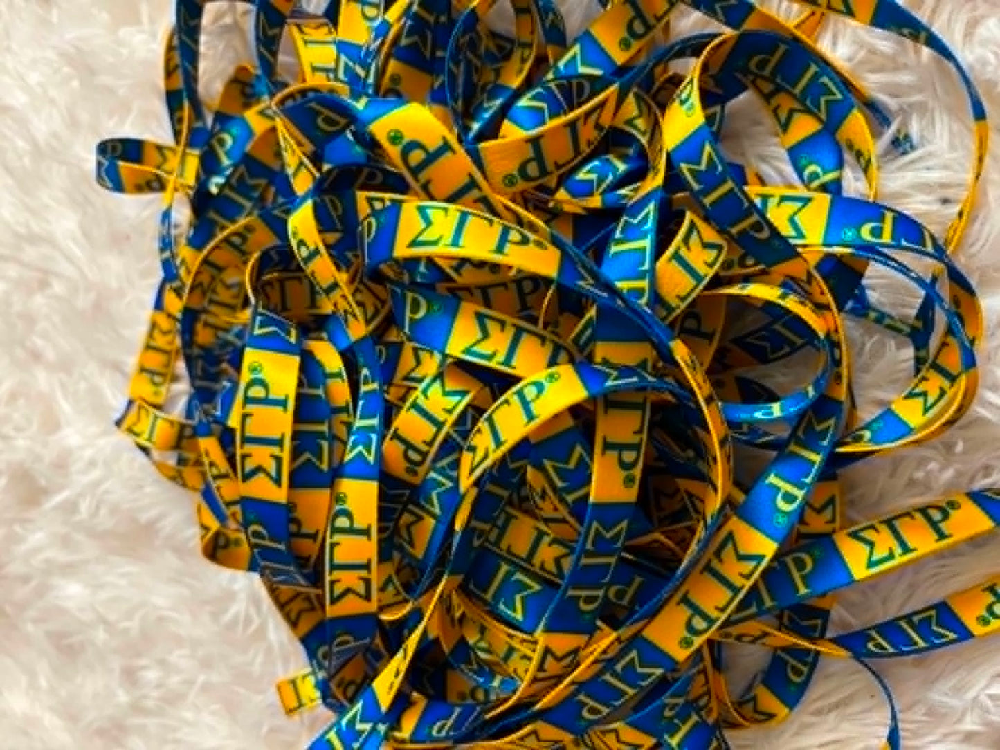 Sigma Gamma Rho Block Pattern Shoe Laces a pair