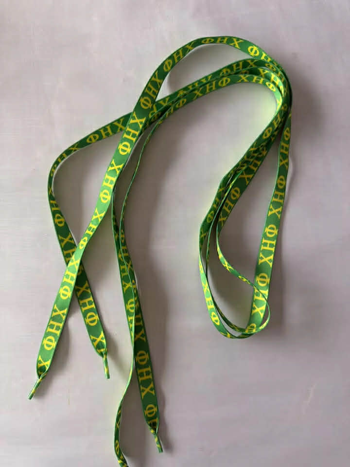Chi Eta Phi Shoe  Lace Green or Yellow
