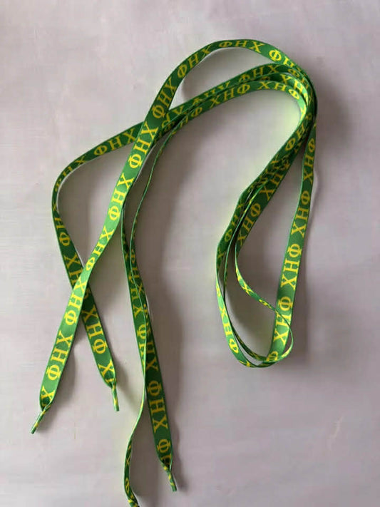 Chi Eta Phi Shoe  Lace Green or Yellow