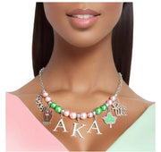Pink Green Pearl AKA Necklace