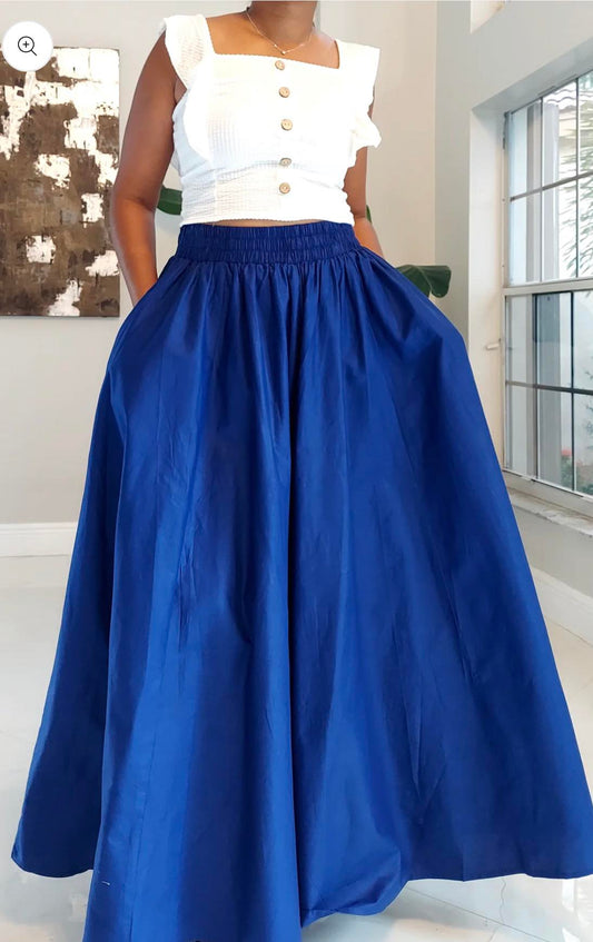 Royal Blue Maxi Skirt