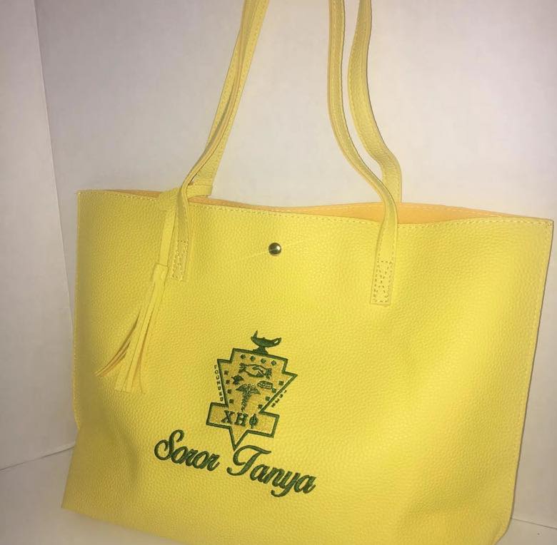 XHO Tote bag, Embroidered Tote, XHO Gift, XHO Sorority, Nursing Tote bag, Tote Bag, Nurse, Chi Eta Phi, Chi Eta Phi