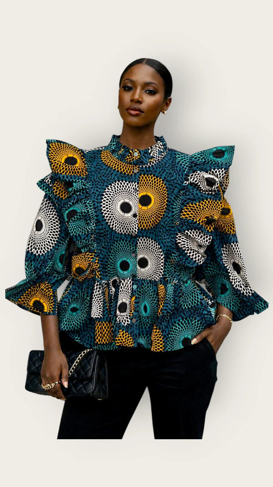 Peplum Blouse / African Print