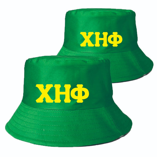 Chi Eta Phi Sorority Green  Embroidered Bucket Hat