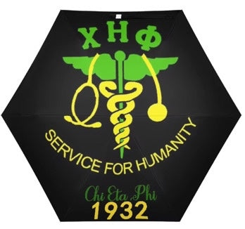 Chi Eta Phi Greek Letters Compact Umbrella: Sleek & Reliable Protection