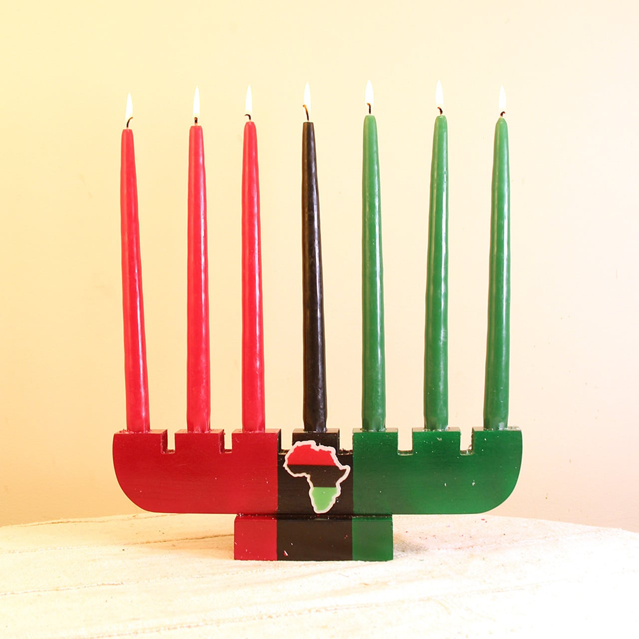 Colors Of Africa Kwanzaa Kinara without Candles