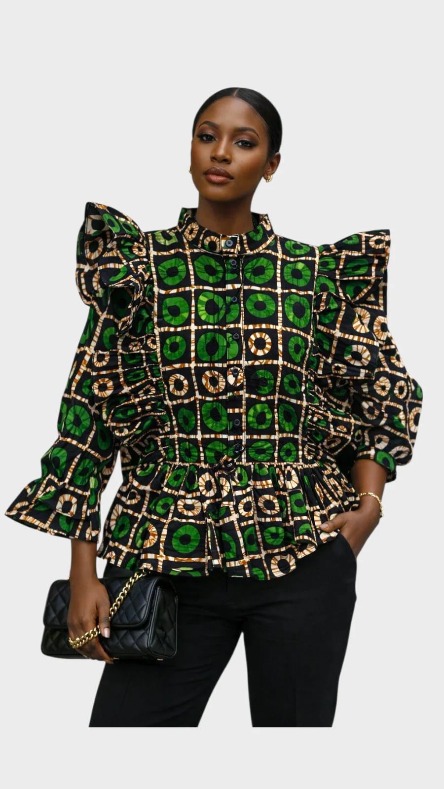 Peplum Blouse / African Print