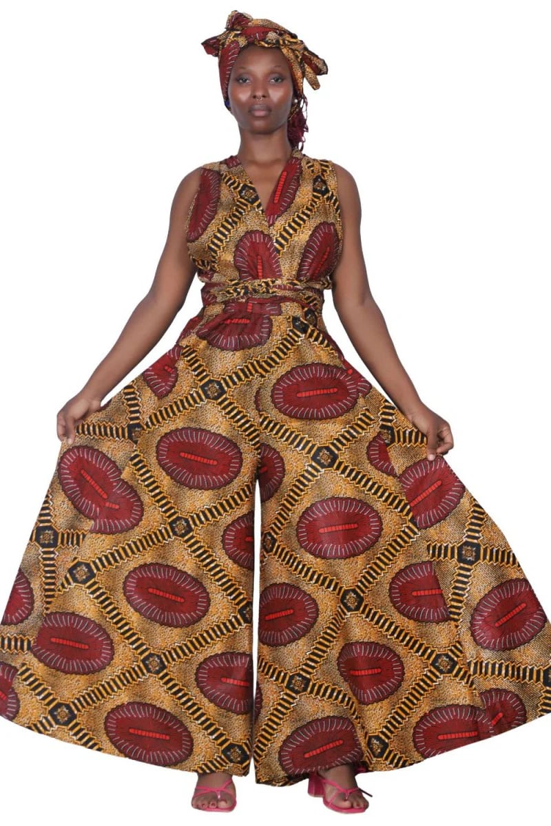 African Print Infinite Palazzo Pants – Multi-Way Wear 10 plus ways to wear