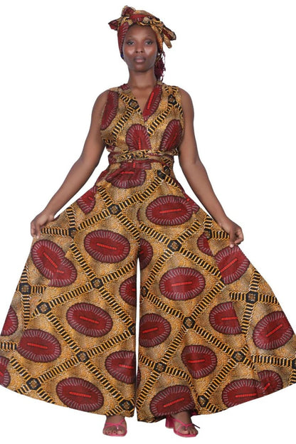 African Print Infinite Palazzo Pants – Multi-Way Wear 10 plus ways to wear