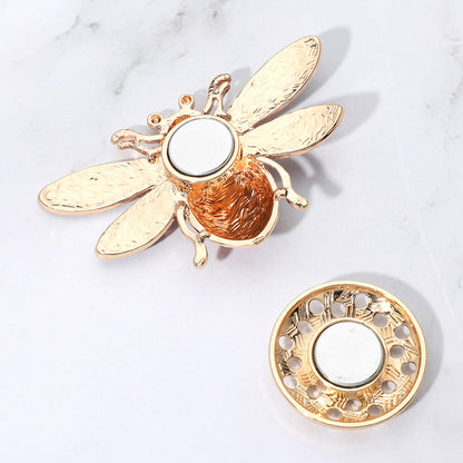 Colored Metal Honey Bee Magnetic Brooch