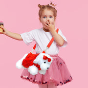 Red Furry Puppy Dog Doll Crossbody Bag-Nana Princess