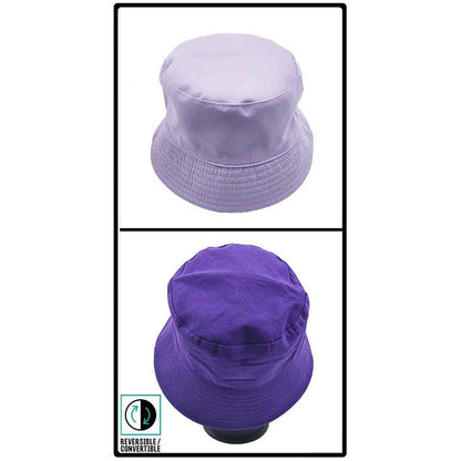 Reversible Solid Bucket Hat Purple