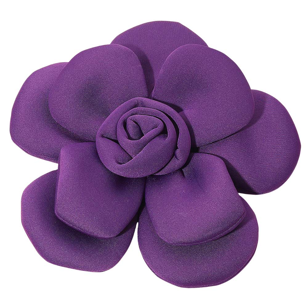 Bold Fabric Flower Statement Hair Clip Pin Brooch